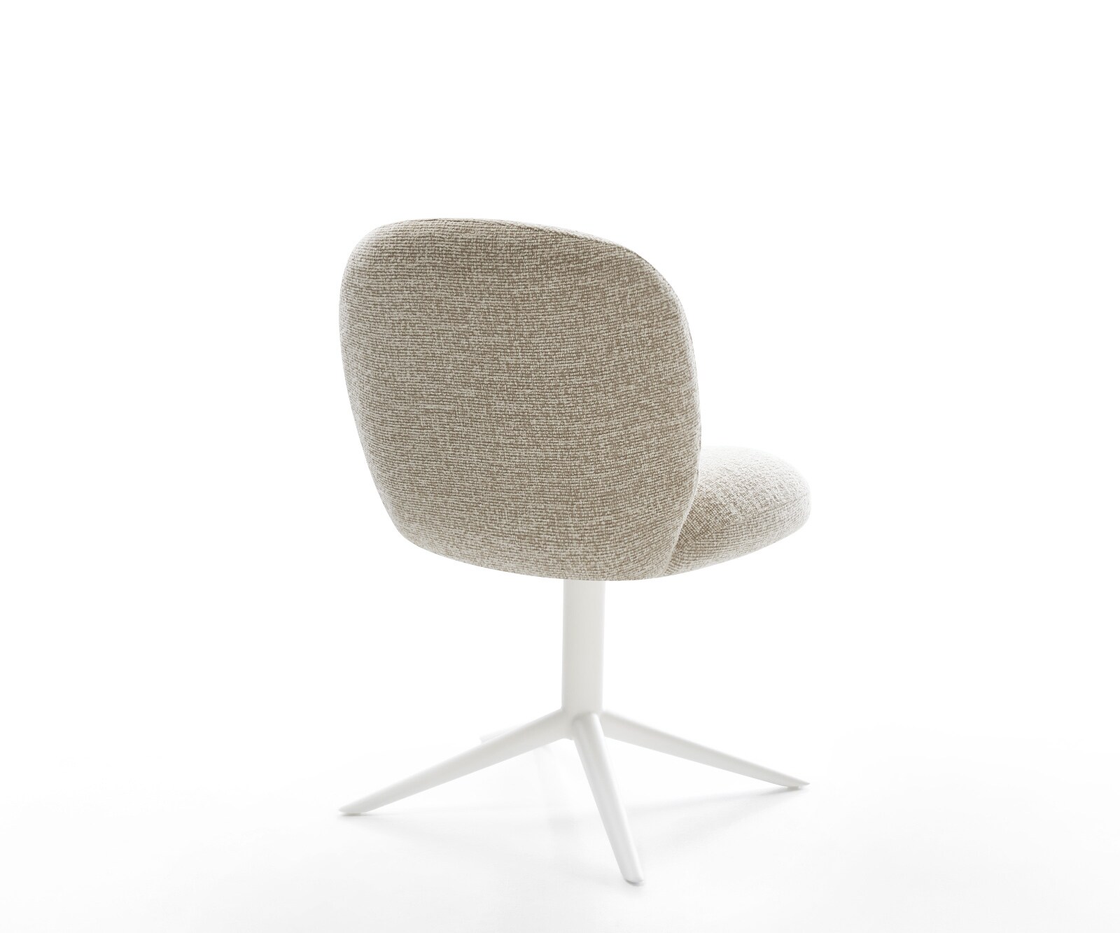 Drehstuhl Nube-Flex Webstoff Soft Beige Fußkreuz Weiß 360° drehbar Wippfunktion Taschenfederkern 5
