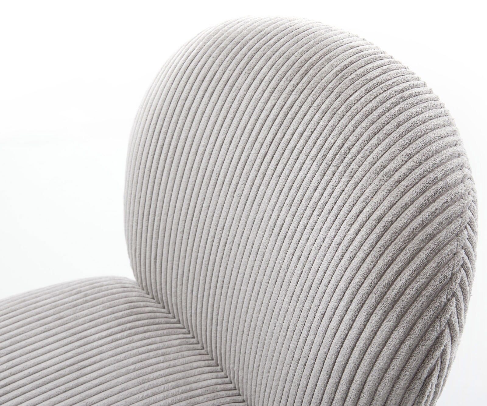 Drehstuhl Nube-Flex Cord Silbergrau Kreuzgestell konisch Edelstahl 180° drehbar Taschenfederkern 4