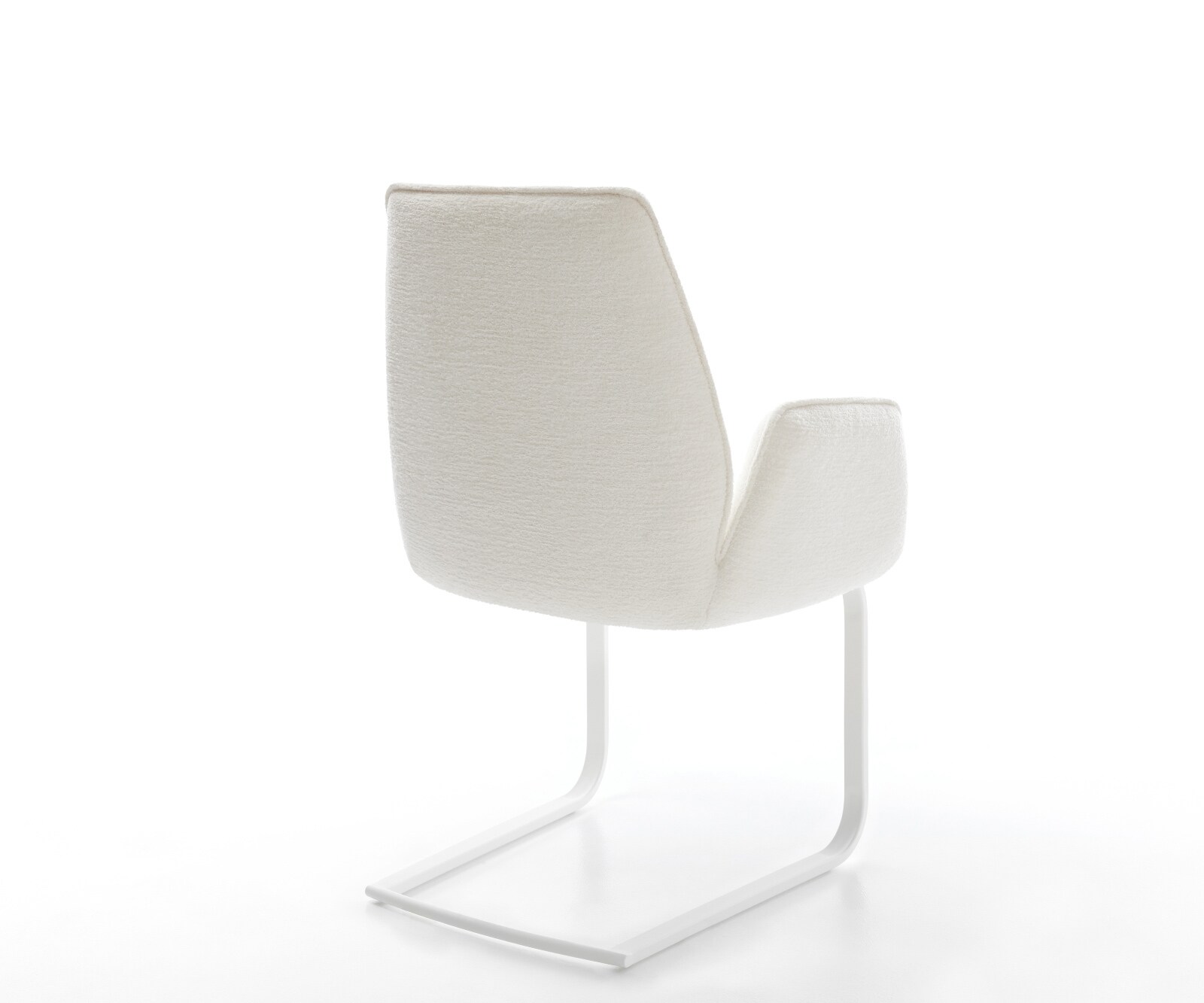 Freischwinger Zoa-Flex Bouclé Soft Beige Freischwinger flach Weiß Taschenfederkern 4