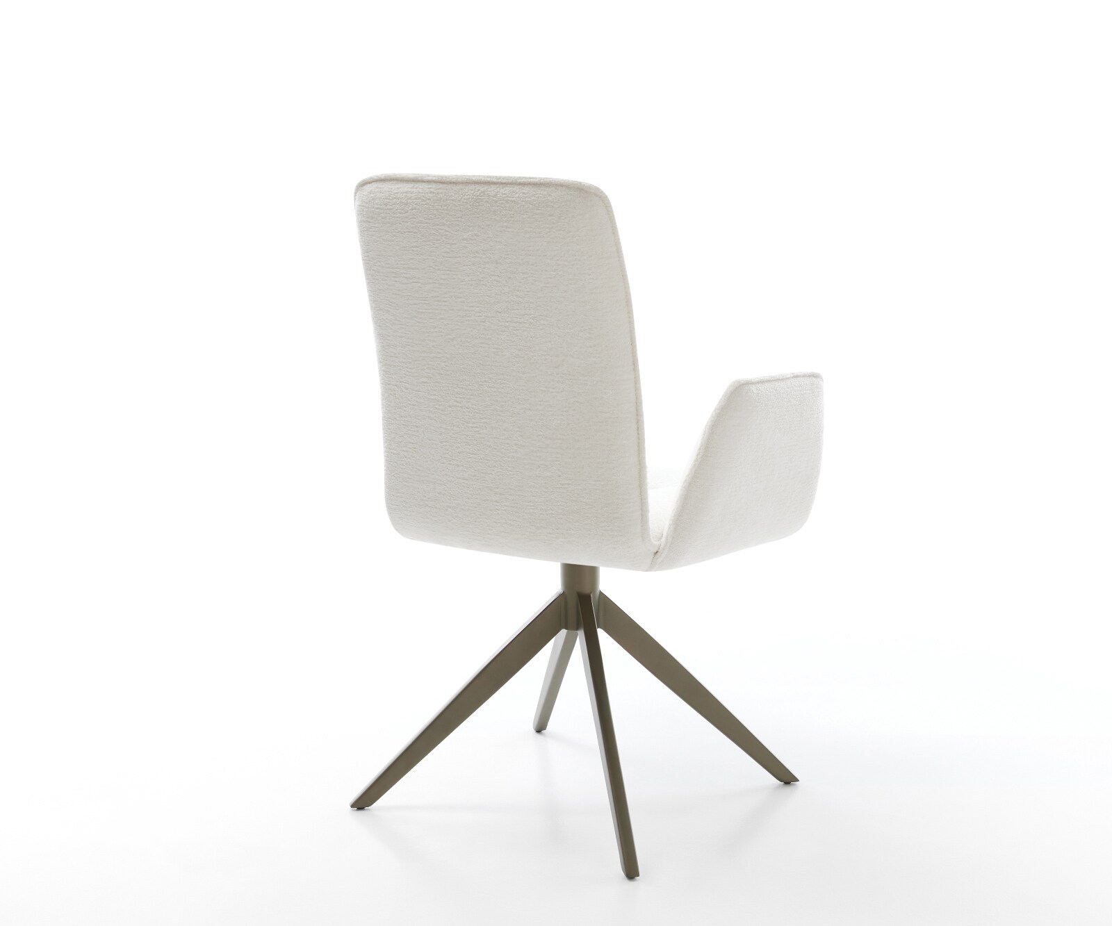 Drehstuhl Vinja-Flex Bouclé Soft Beige Kreuzgestell breit Effektfinish Titan 360° drehbar Wippfunktion 4