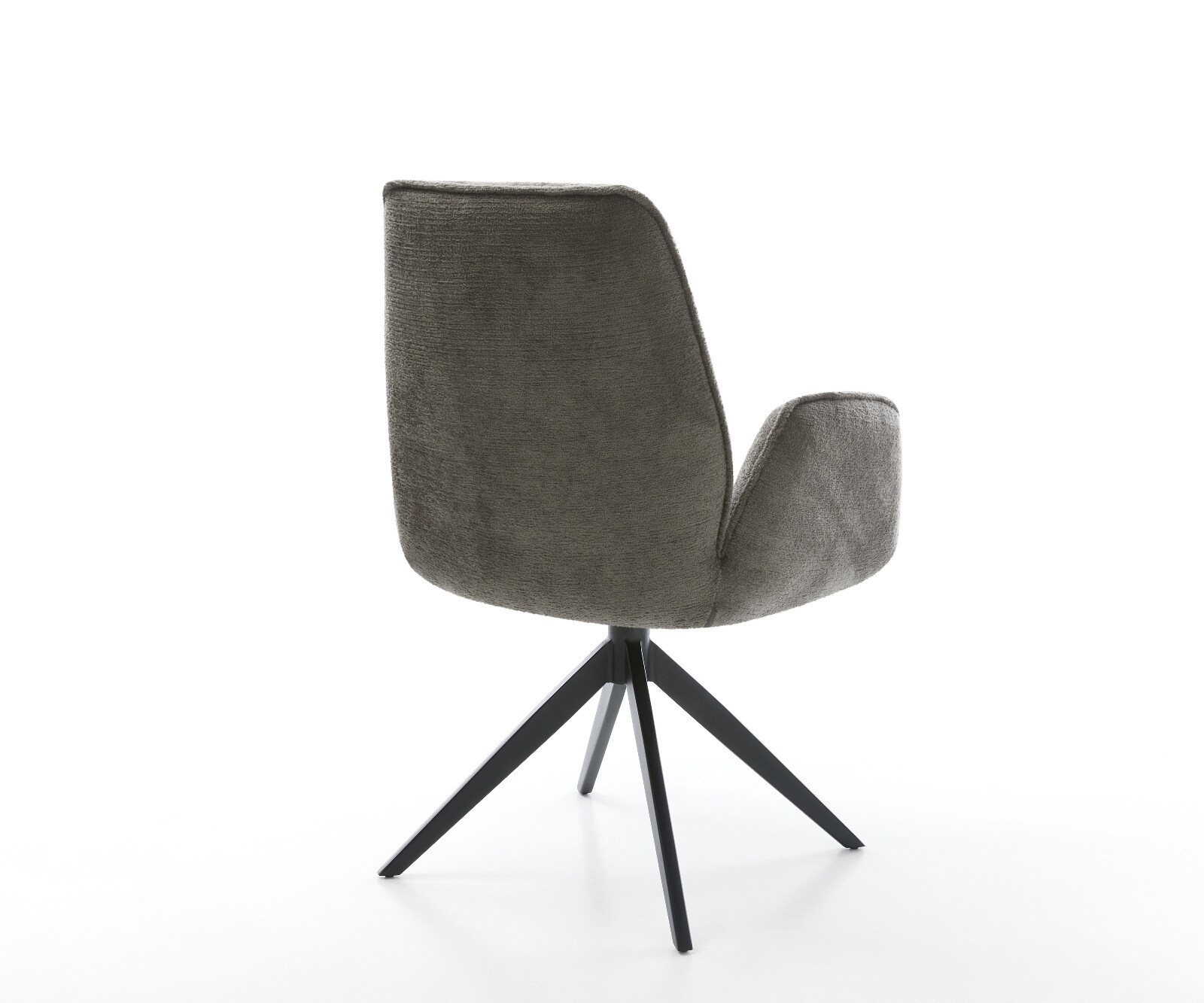 Drehstuhl Zoa-Flex Bouclé Soft Schlamm Kreuzgestell breit Schwarz 360° drehbar Wippfunktion Taschenfederkern 4