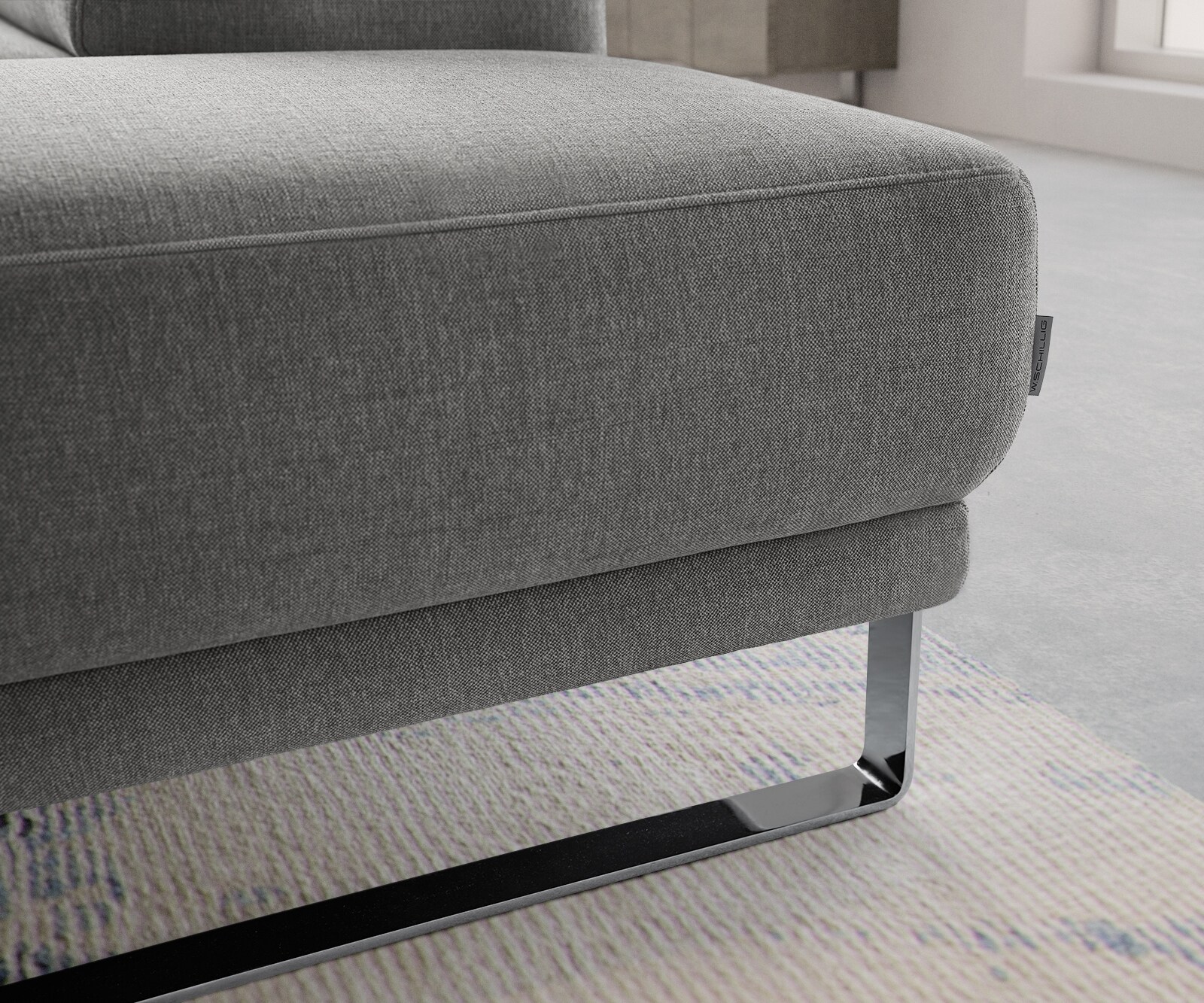 Ecksofa Floyd 300x230 Silbergrau Ottomane rechts Kopfteilverstellung by W. Schillig 5