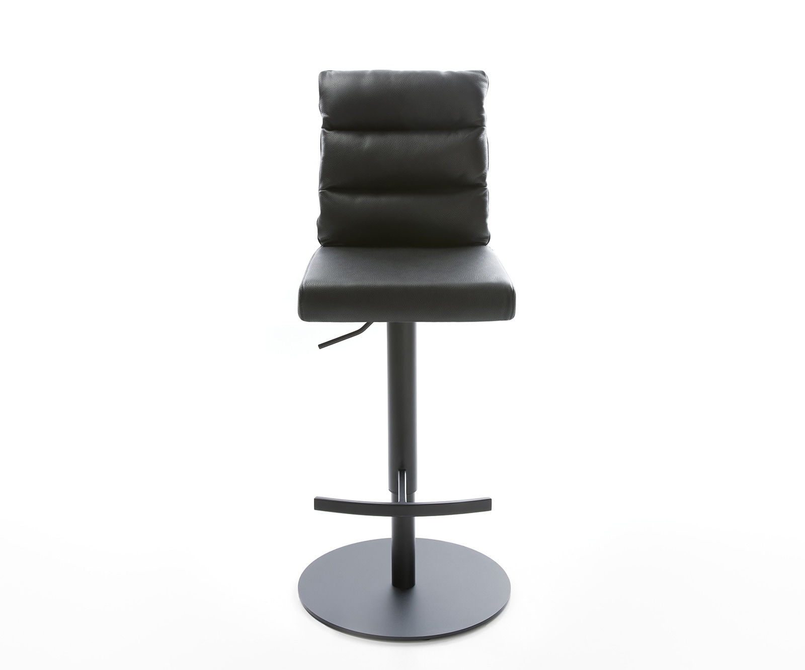 Barstuhl Pela-Flex Echt-Leder Schwarz Drehfuß höhenverstellbar Metall 1 Barstuhl Pela-Flex Echt-Leder Schwarz Drehfuß höhenverstellbar Metall 1