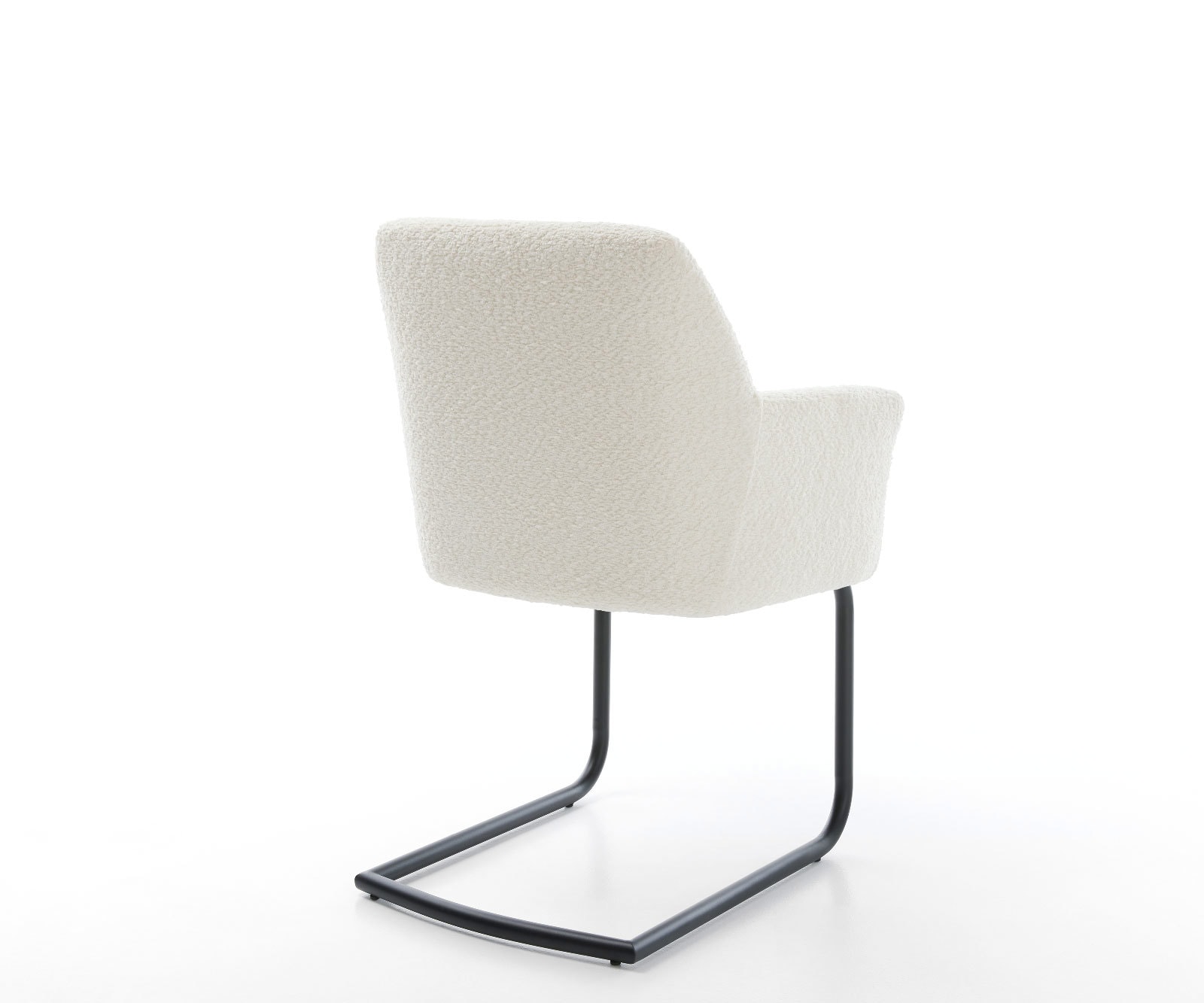 Freischwinger Xana-Flex mit Armlehnen Bouclé Weiß Freischwinger rund Schwarz Taschenfederkern 4 Freischwinger Xana-Flex mit Armlehnen Bouclé Weiß Freischwinger rund Schwarz Taschenfederkern 4