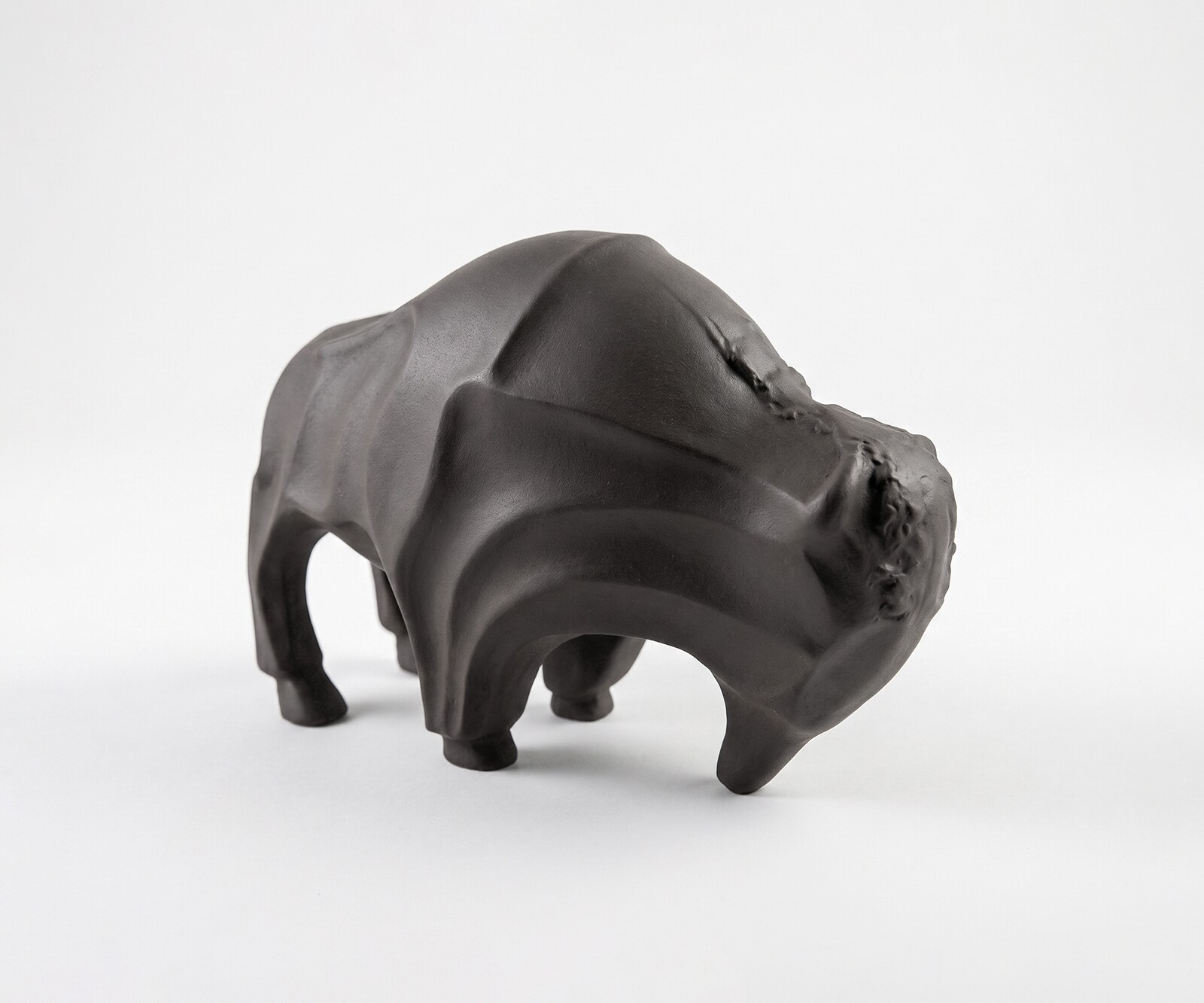 Figurine Taurus l12 x P28 x H18 cm Aluminium Basalt Moulée