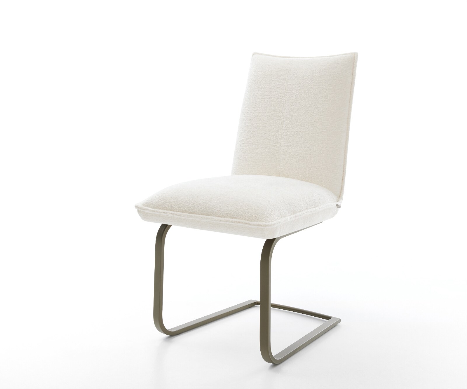 Freischwinger Lelio-Flex Bouclé Soft Beige Freischwinger flach Effektfinish Titan Taschenfederkern