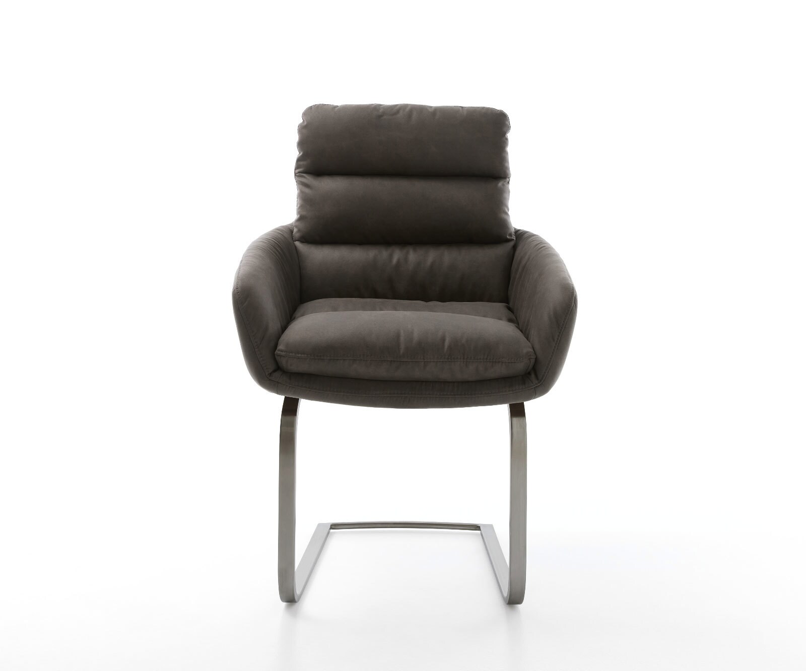 Freischwinger Abelia-Flex mit Armlehnen Mikrofaser Anthrazit Vintage Freischwinger flach Graphit 1