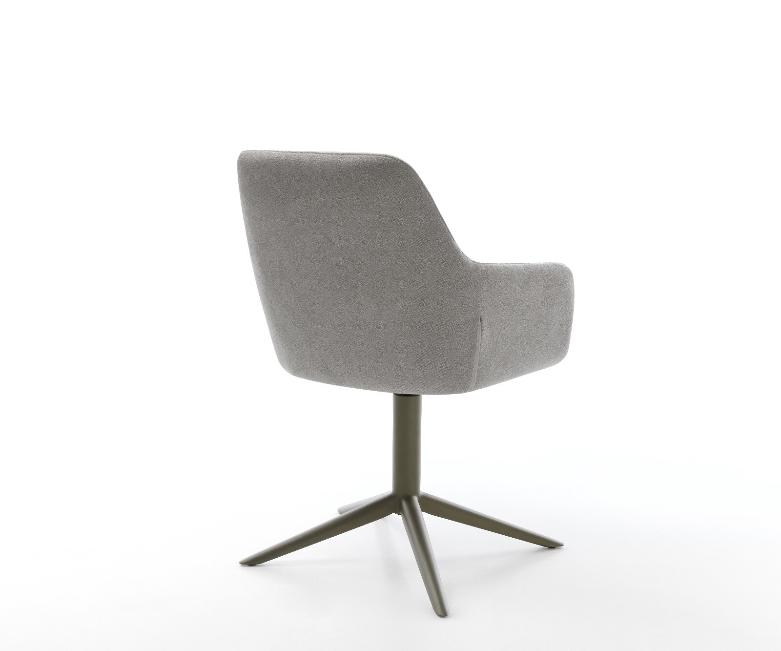 Drehstuhl Pejo-Flex Strukturstoff Soft Grau Fußkreuz Effektfinish Titan 360° drehbar Wippfunktion Taschenfederkern 5