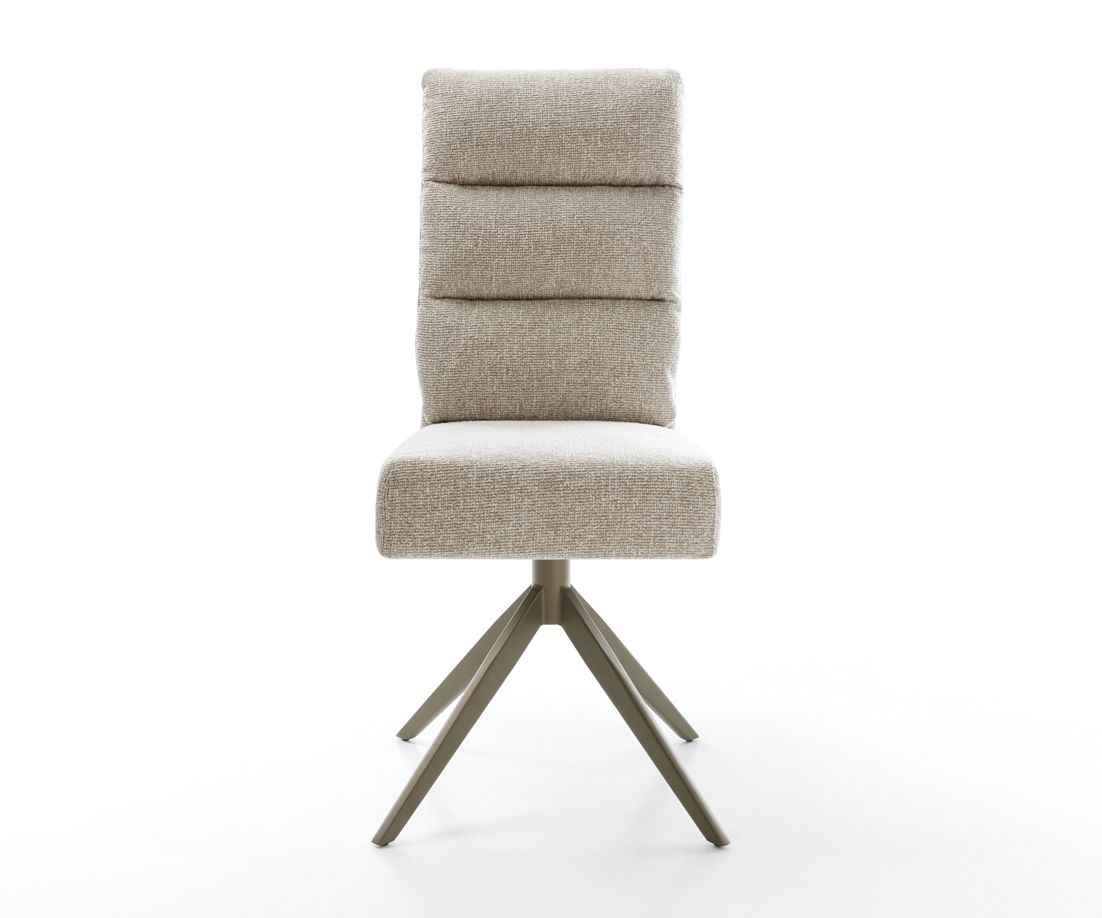 Drehstuhl Pela-Flex Webstoff Soft Beige Kreuzgestell breit Effektfinish Titan 360° drehbar Wippfunktion Taschenfederkern 1