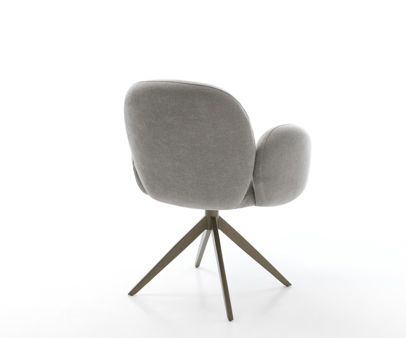 Drehstuhl Nube-Flex mit Armlehnen Strukturstoff Soft Grau Kreuzgestell breit Effektfinish Titan 360° drehbar Wippfunktion Taschenfederkern 5