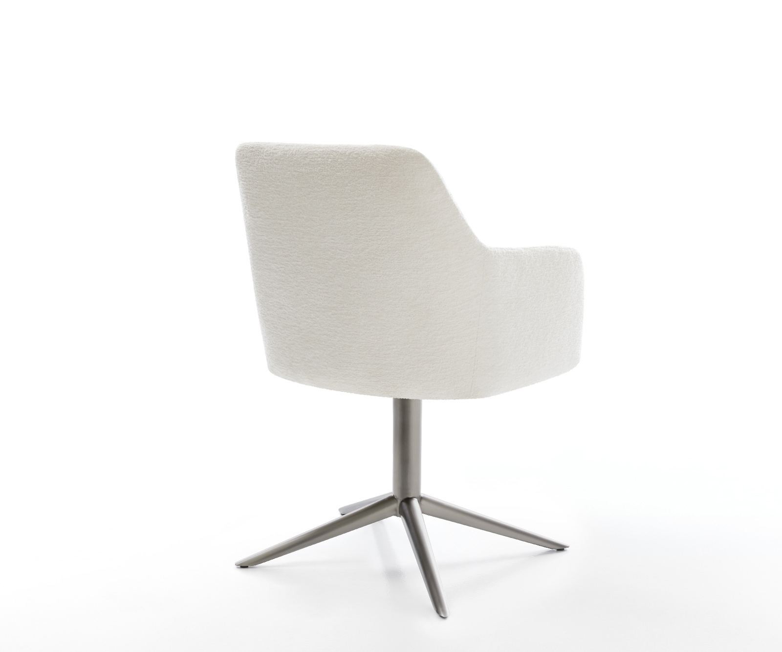 Drehstuhl Greg-Flex Bouclé Soft Beige Fußkreuz Graphit 360° drehbar Wippfunktion Taschenfederkern 5