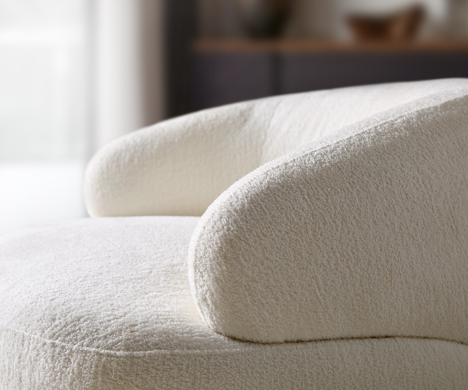 Loungesessel Nova 88x88 cm Bouclé Soft Beige 5