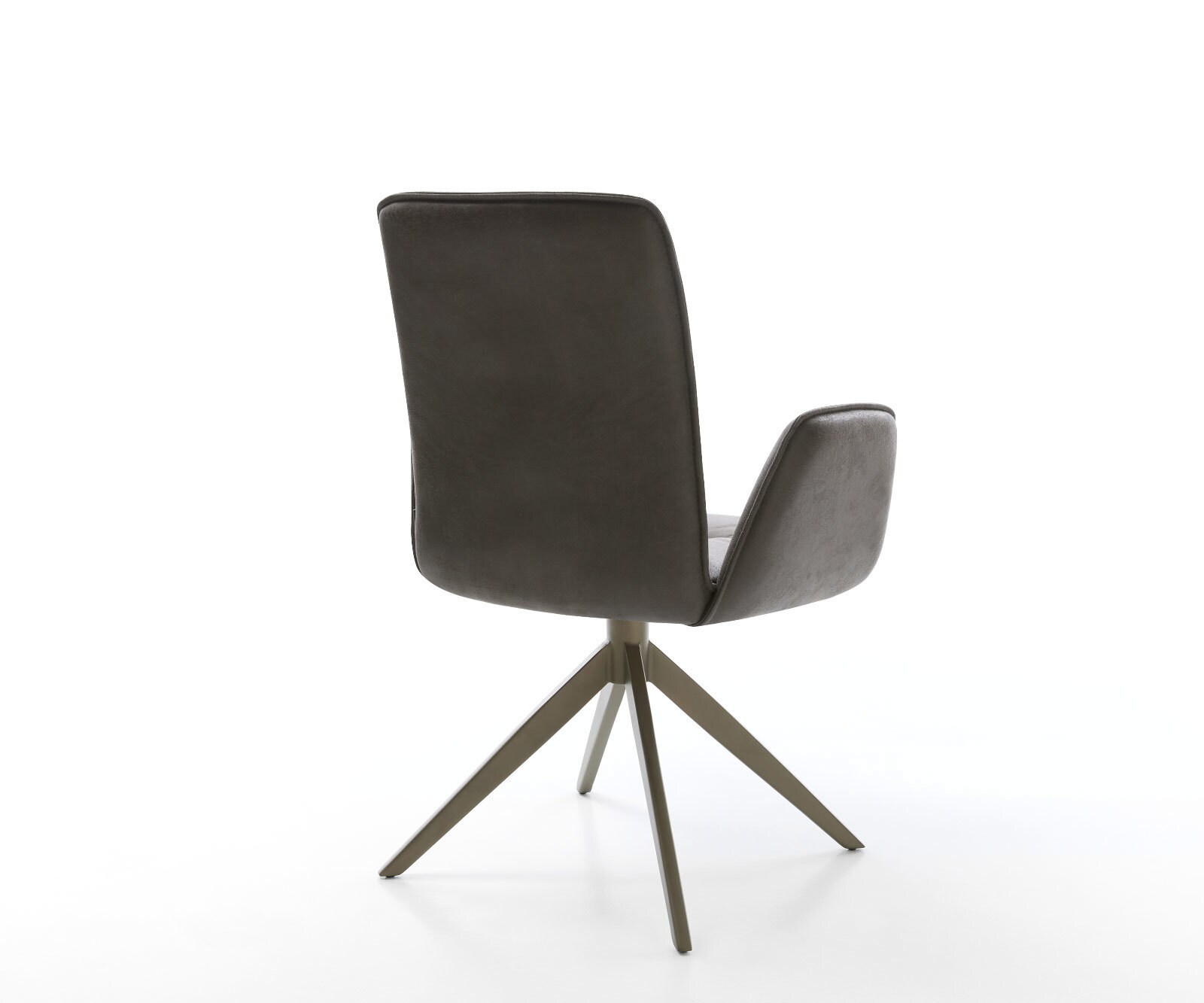 Drehstuhl Vinja-Flex Mikrofaser Anthrazit Vintage Kreuzgestell breit Effektfinish Titan 360° drehbar 4