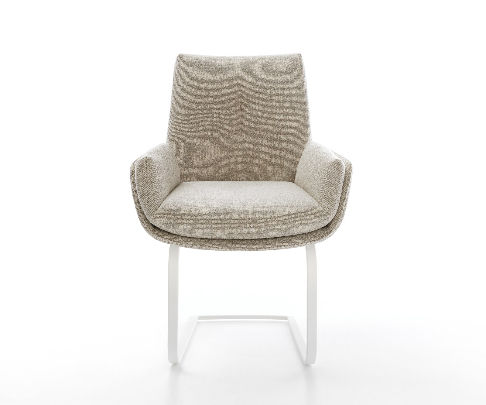 Freischwinger Clea-Flex Webstoff Soft Beige Freischwinger flach Weiß 1