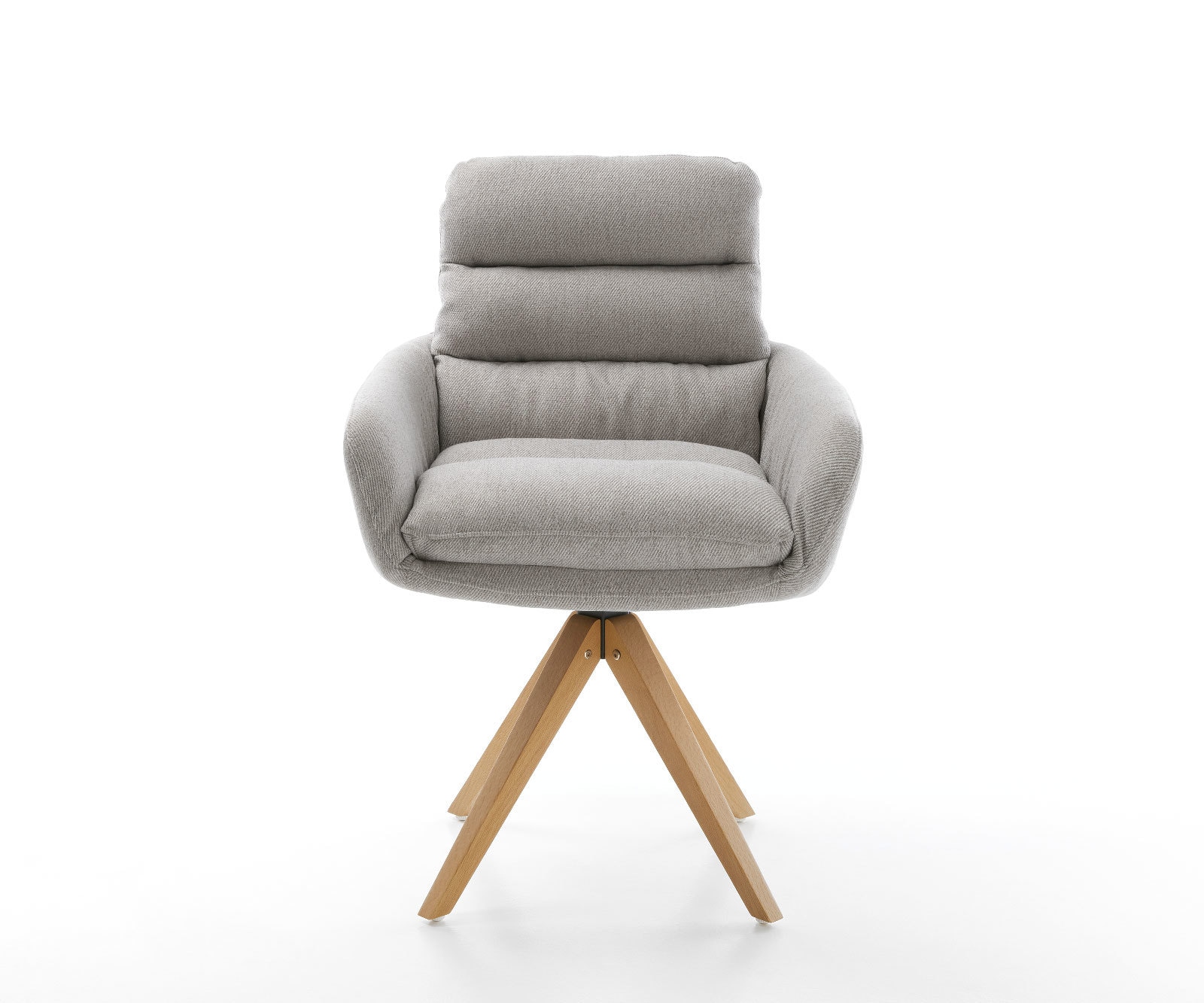 Esszimmerstuhl Abelia-Flex mit Armlehnen Stripes Hellgrau Holzgestell kantig Natur 3 Esszimmerstuhl Abelia-Flex mit Armlehnen Stripes Hellgrau Holzgestell kantig Natur 3