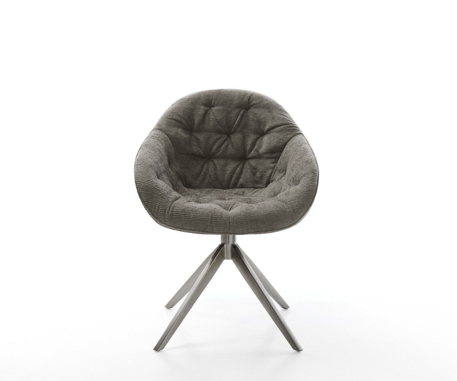 Drehstuhl Gaio-Flex Bouclé Soft Schlamm Kreuzgestell breit Graphit 360° drehbar Wippfunktion 2