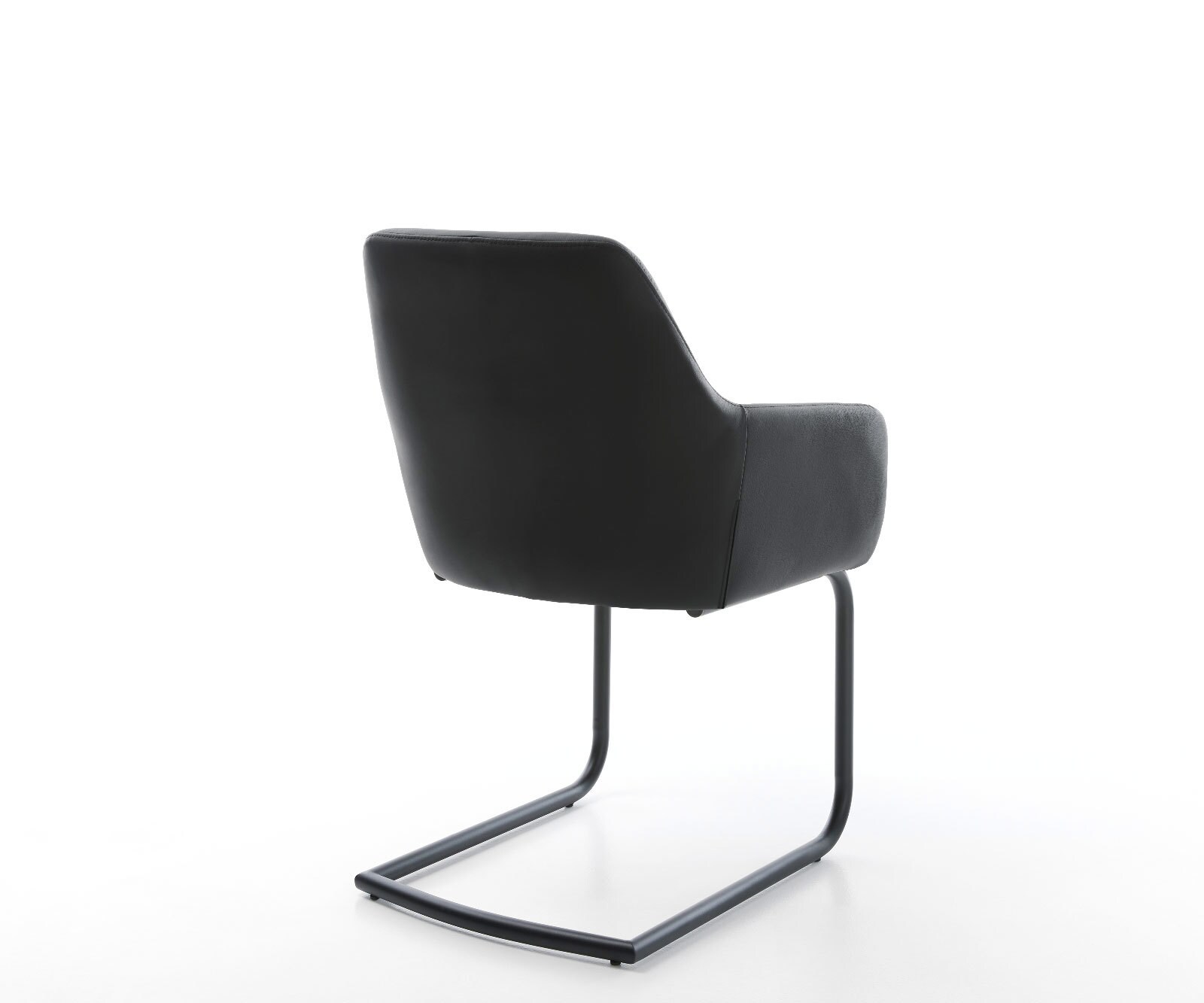 Freischwinger Pejo-Flex Echt-Leder Schwarz Freischwinger rund Schwarz Taschenfederkern 4