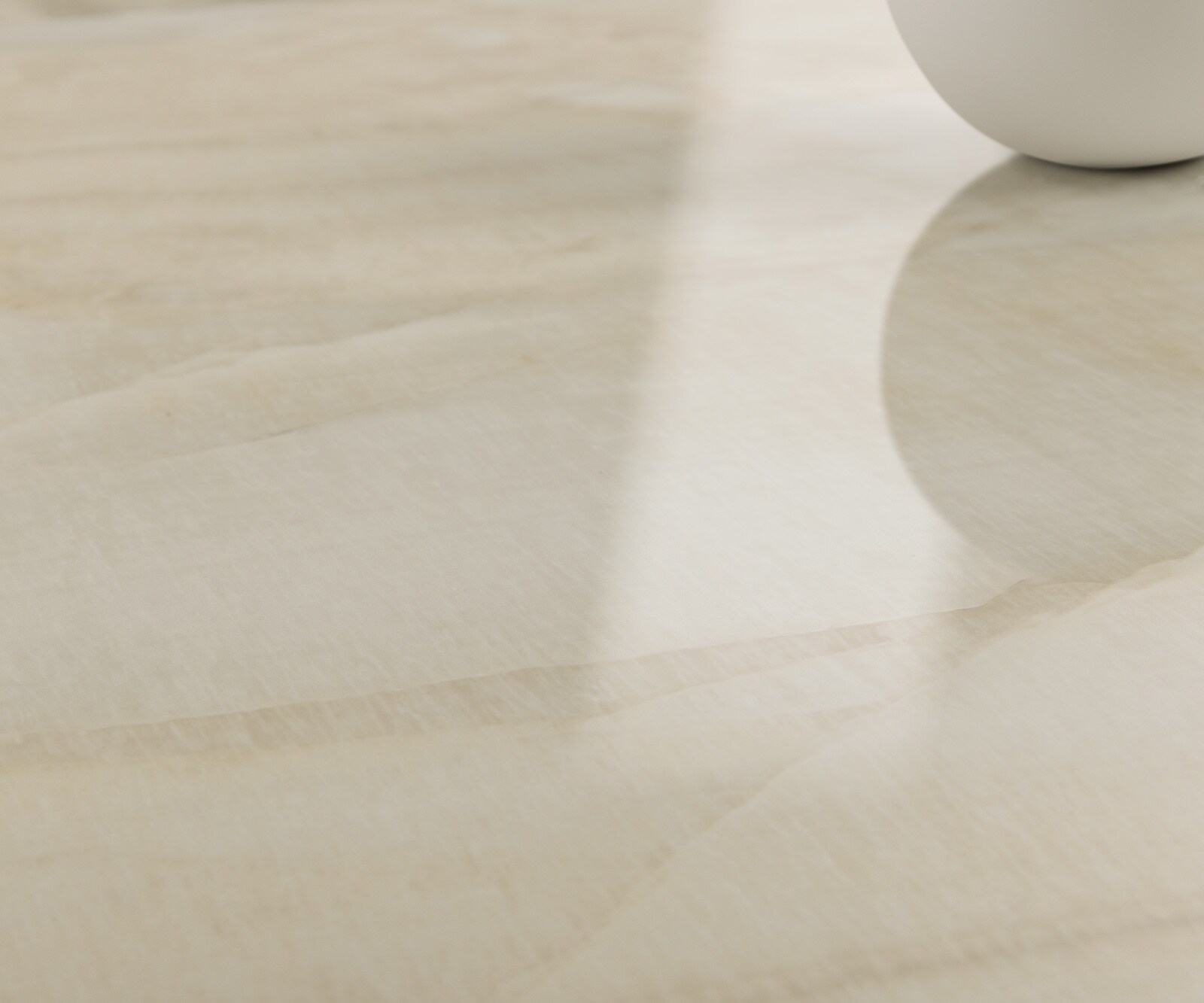 Esstisch Edge Oval 220x120 Keramik Iris FMG Onice Oro W-Gestell Metall Effektfinish Titan 5