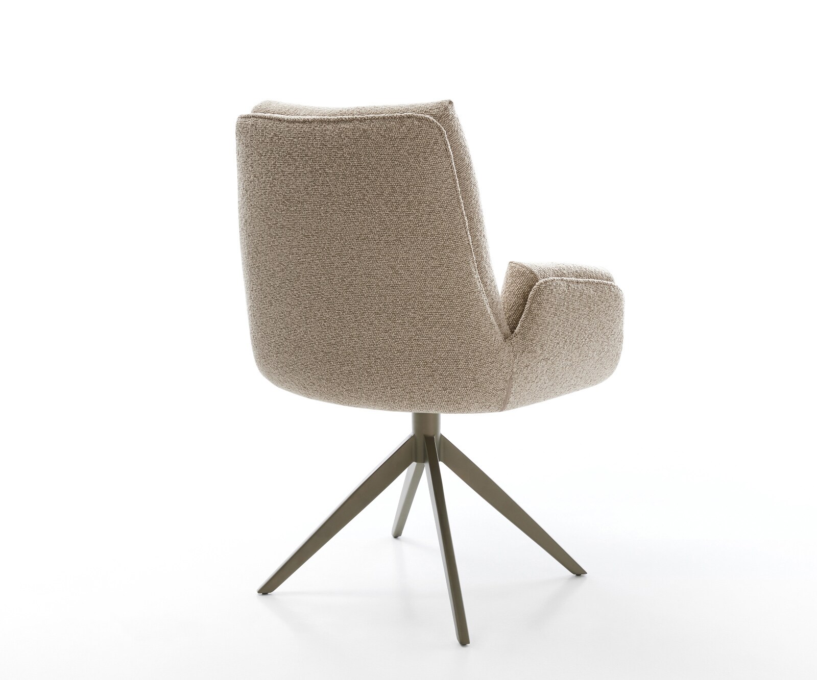 Drehstuhl Clea-Flex Bouclé Schlamm Kreuzgestell breit Effektfinish Titan 360° drehbar Wippfunktion 5