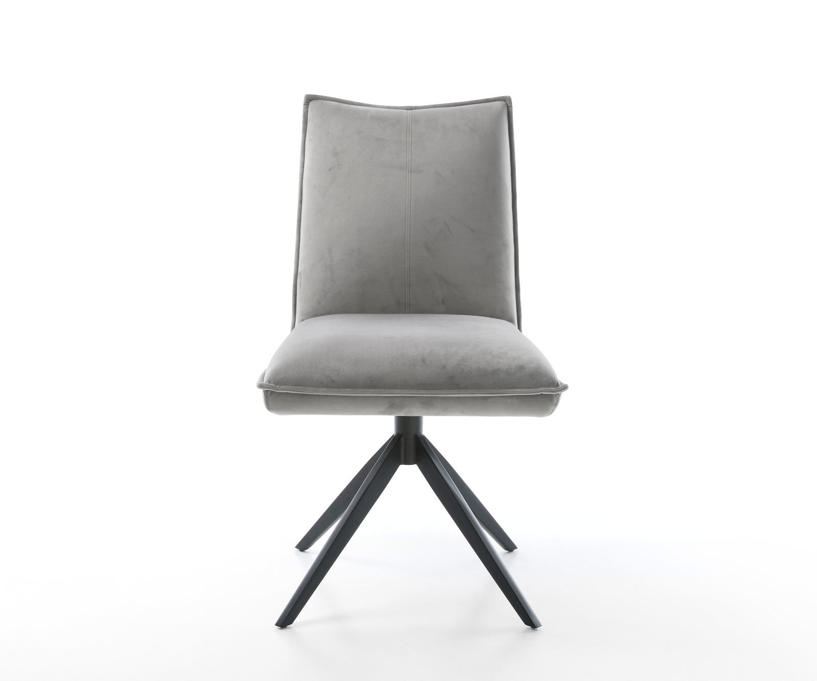 Drehstuhl Lelio-Flex Samt Grau Kreuzgestell breit Schwarz 360° drehbar Wippfunktion Taschenfederkern 1 Drehstuhl Lelio-Flex Samt Grau Kreuzgestell breit Schwarz 360° drehbar Wippfunktion Taschenfederkern 1