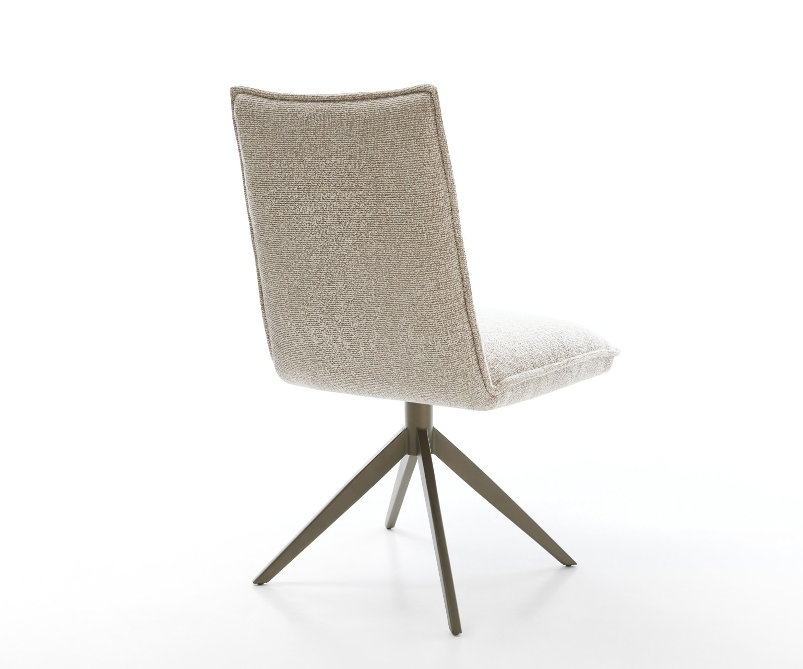 Drehstuhl Lelio-Flex Webstoff Soft Beige Kreuzgestell breit Effektfinish Titan 360° drehbar Wippfunktion Taschenfederkern 4