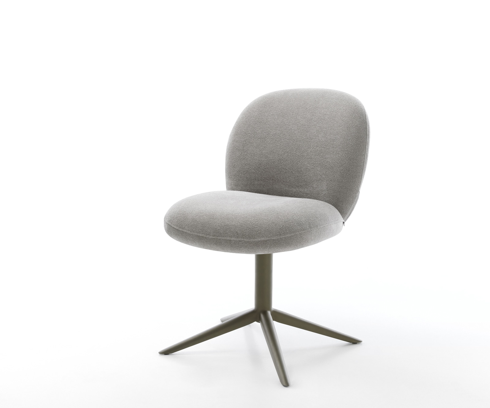 Drehstuhl Nube-Flex Strukturstoff Soft Grau Fußkreuz Effektfinish Titan 360° drehbar Wippfunktion Taschenfederkern
