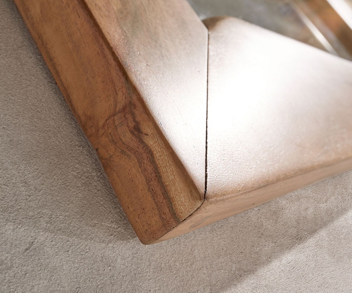 Wandspiegel Live-Edge 135x85 cm Akazie Natur Baumkante 3