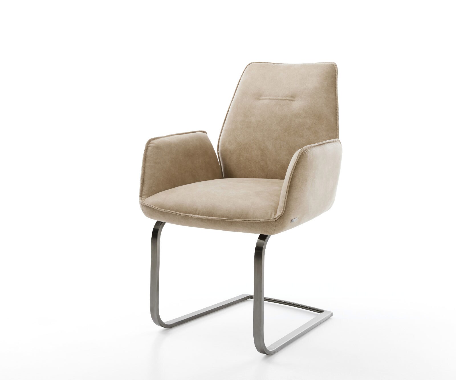 Freischwinger Zoa-Flex Mikrofaser Beige Vintage Freischwinger flach Graphit günstig online kaufen