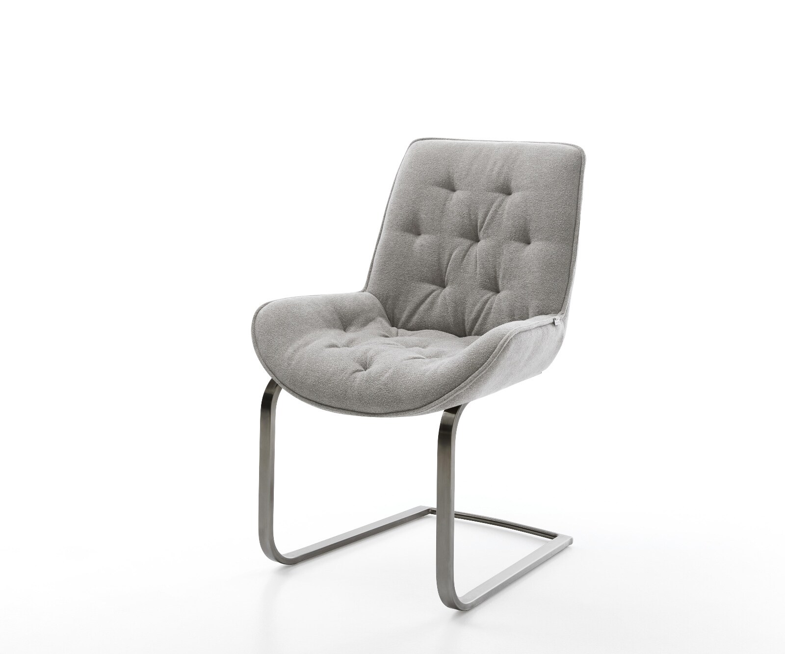 Freischwinger Taimi-Flex Strukturstoff Soft Grau Freischwinger flach Graphi günstig online kaufen