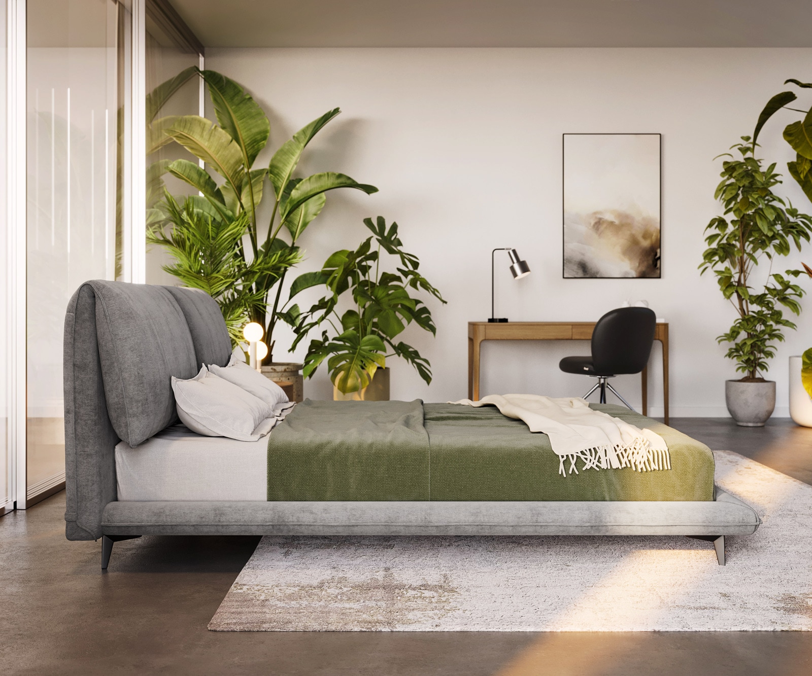 Polsterbettgestell Cusino 140x200 cm Mikrofaser Grau 3 Polsterbettgestell Cusino 140x200 cm Mikrofaser Grau 3