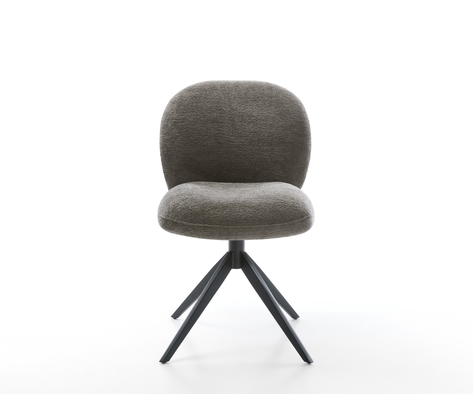 Drehstuhl Nube-Flex Bouclé Soft Schlamm Kreuzgestell breit Schwarz 360° drehbar Wippfunktion Taschenfederkern 1