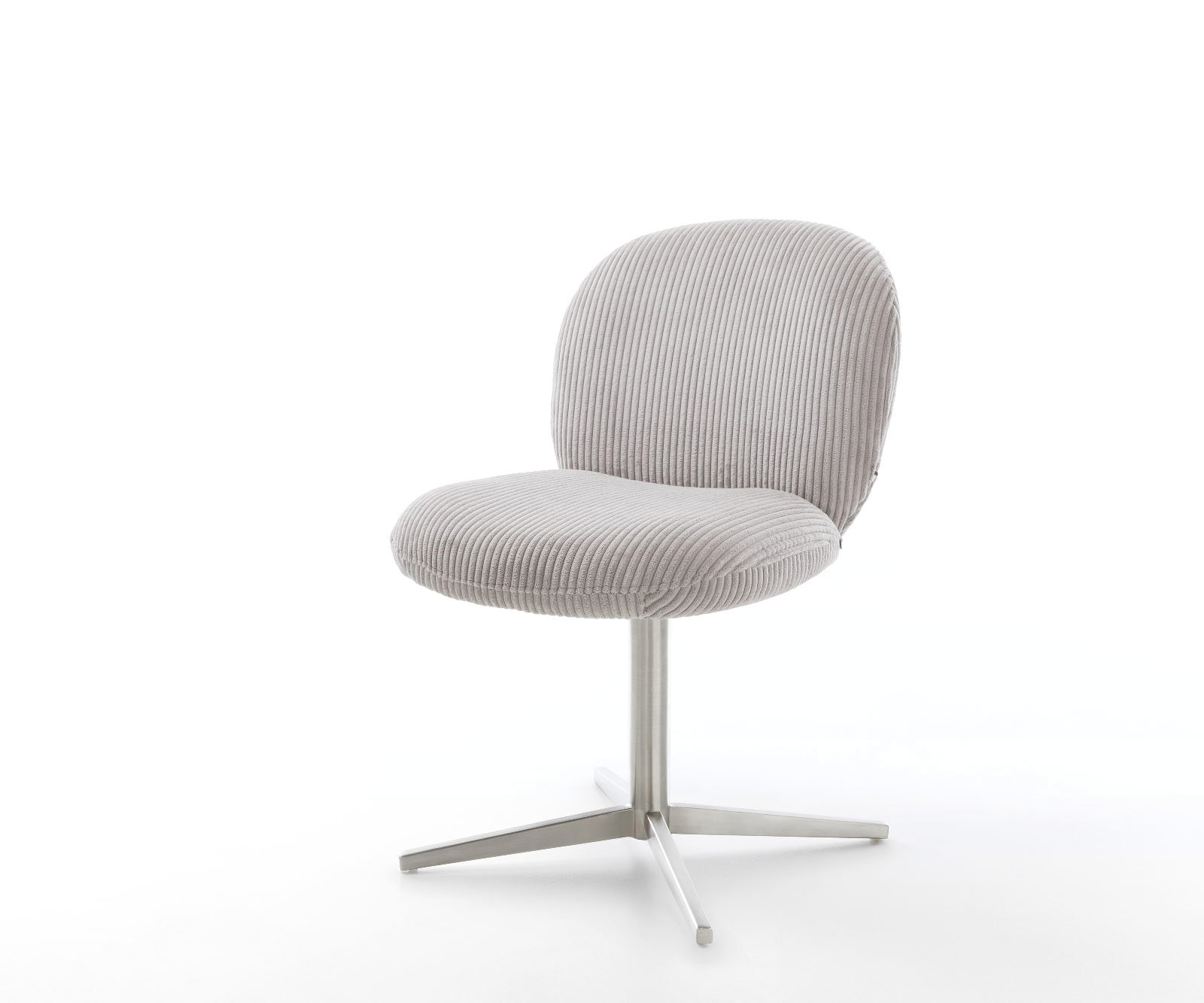 Drehstuhl Nube-Flex Cord Silbergrau Fußkreuz Edelstahl 360° drehbar Taschenfederkern Drehstuhl Nube-Flex Cord Silbergrau Fußkreuz Edelstahl 360° drehbar Taschenfederkern