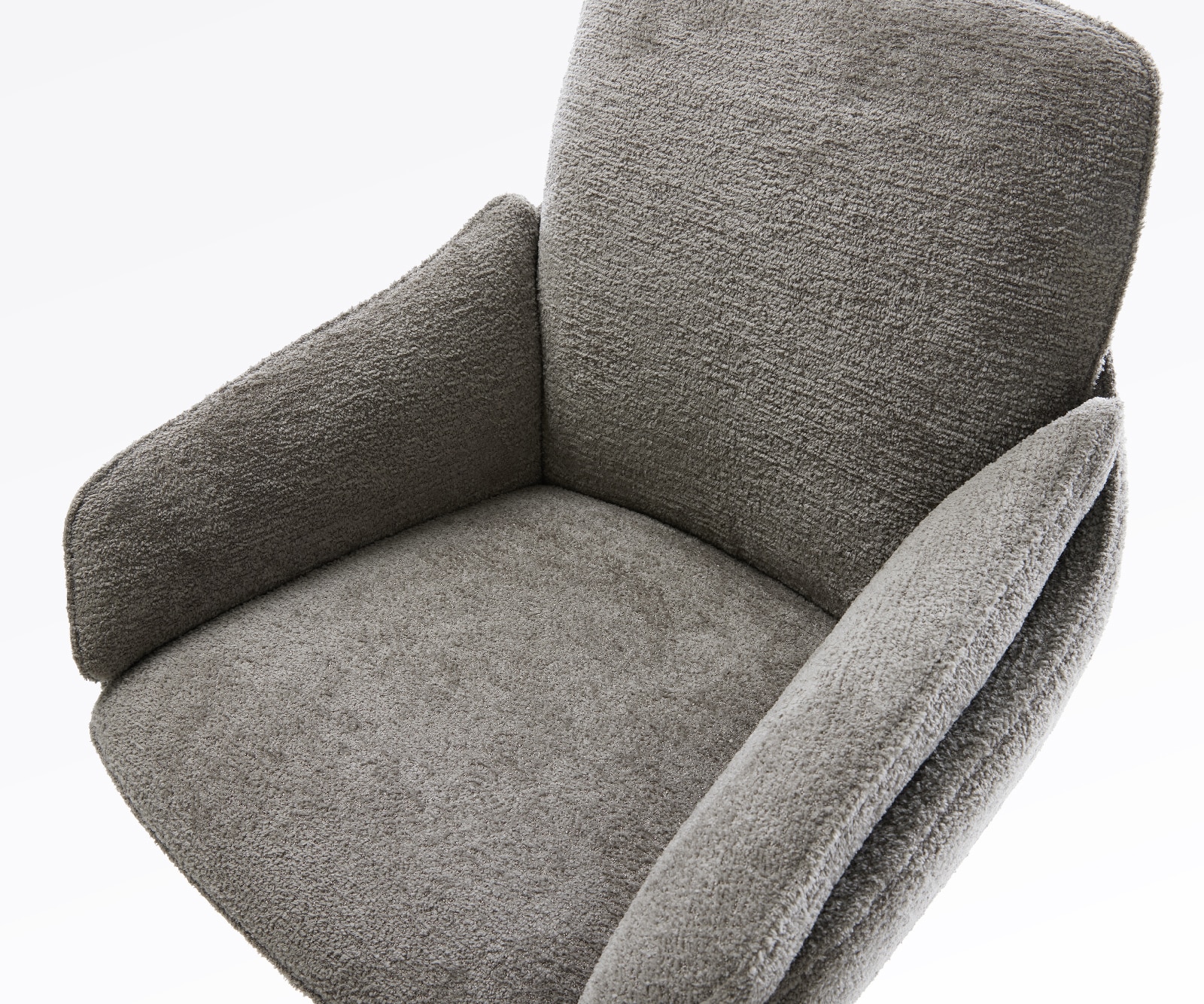 Barstuhl Luan-Flex Bouclé Soft Schlamm Kufengestell Edelstahl Silberfarben 3