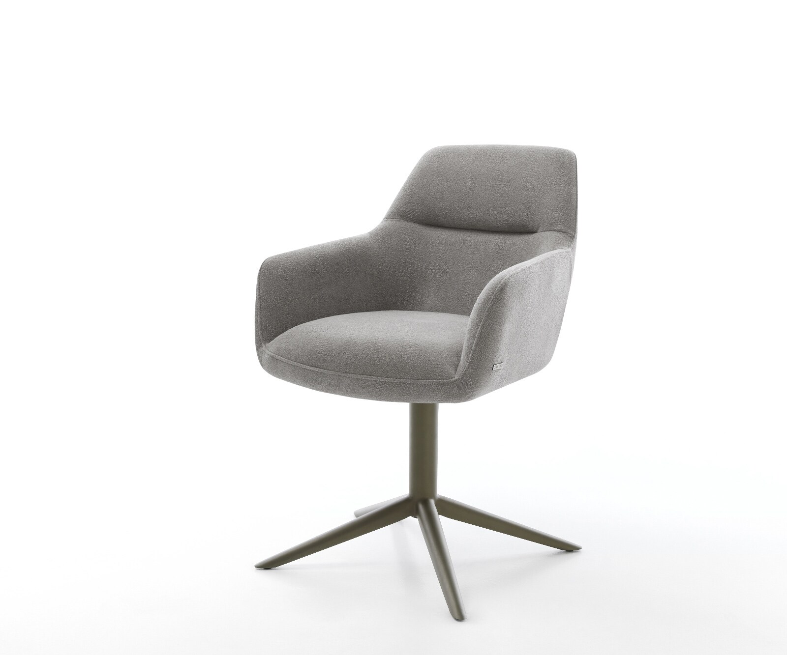 Drehstuhl Pejo-Flex Strukturstoff Soft Grau Fußkreuz Effektfinish Titan 360 günstig online kaufen