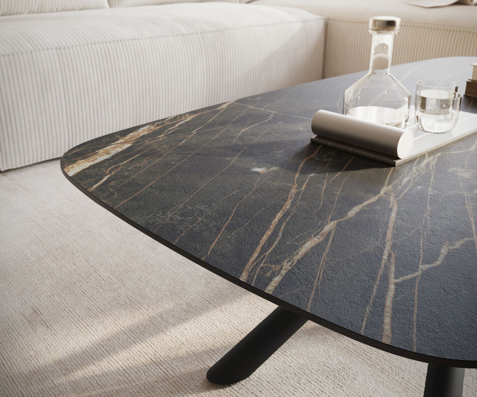 Couchtisch Edge Boot 120x70 cm Keramik Laminam® Noir Desir Braun Sarity Metall Schwarz 5 Couchtisch Edge Boot 120x70 cm Keramik Laminam® Noir Desir Braun Sarity Metall Schwarz 5