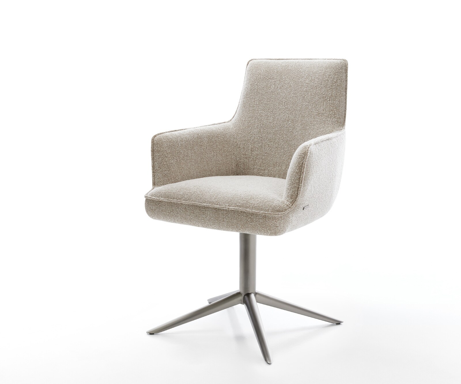 Drehstuhl Heira-Flex mit Armlehnen Webstoff Soft Beige Fußkreuz Graphit 360 günstig online kaufen