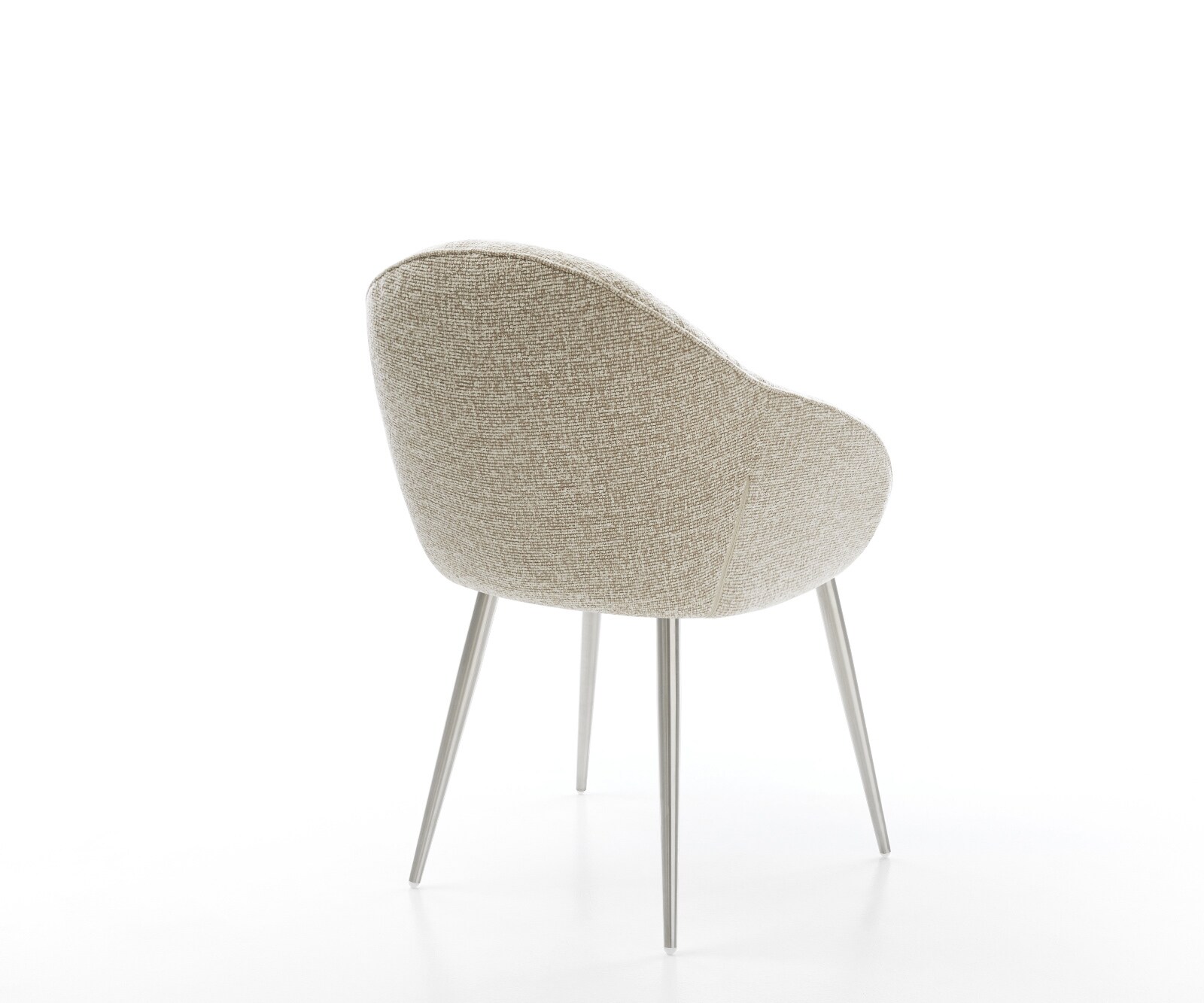 Esszimmerstuhl Gaio-Flex Webstoff Soft Beige 4-Fuß konisch Edelstahl 5