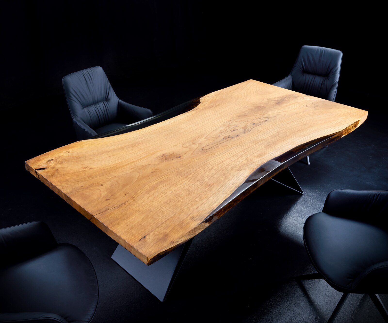 Tischplatte Esche Natur 210 cm Epoxid Unikat Nr. 34717 3