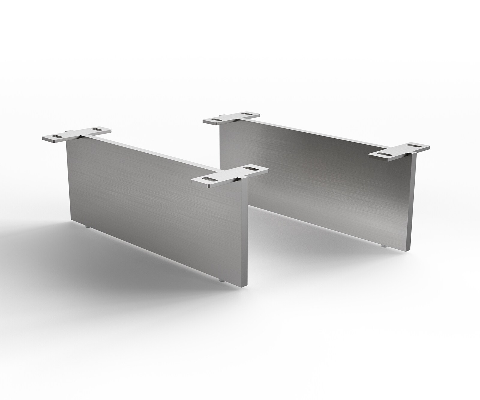 Fuß Schwebeoptik 15cm Edelstahl für Kastenmöbel der Tiefe 45 cm (2er Set) 1