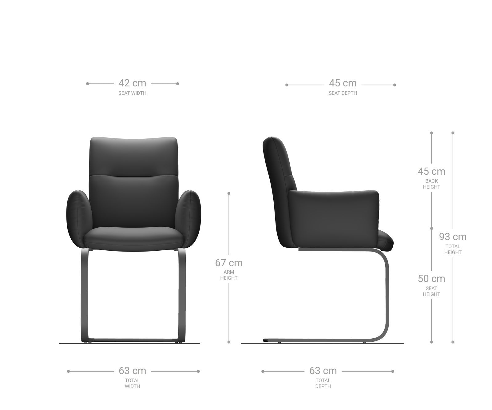 Freischwinger Jova-Flex mit Armlehnen Cord Silbergrau Freischwinger flach Schwarz Taschenfederkern 6 Freischwinger Jova-Flex mit Armlehnen Cord Silbergrau Freischwinger flach Schwarz Taschenfederkern 6