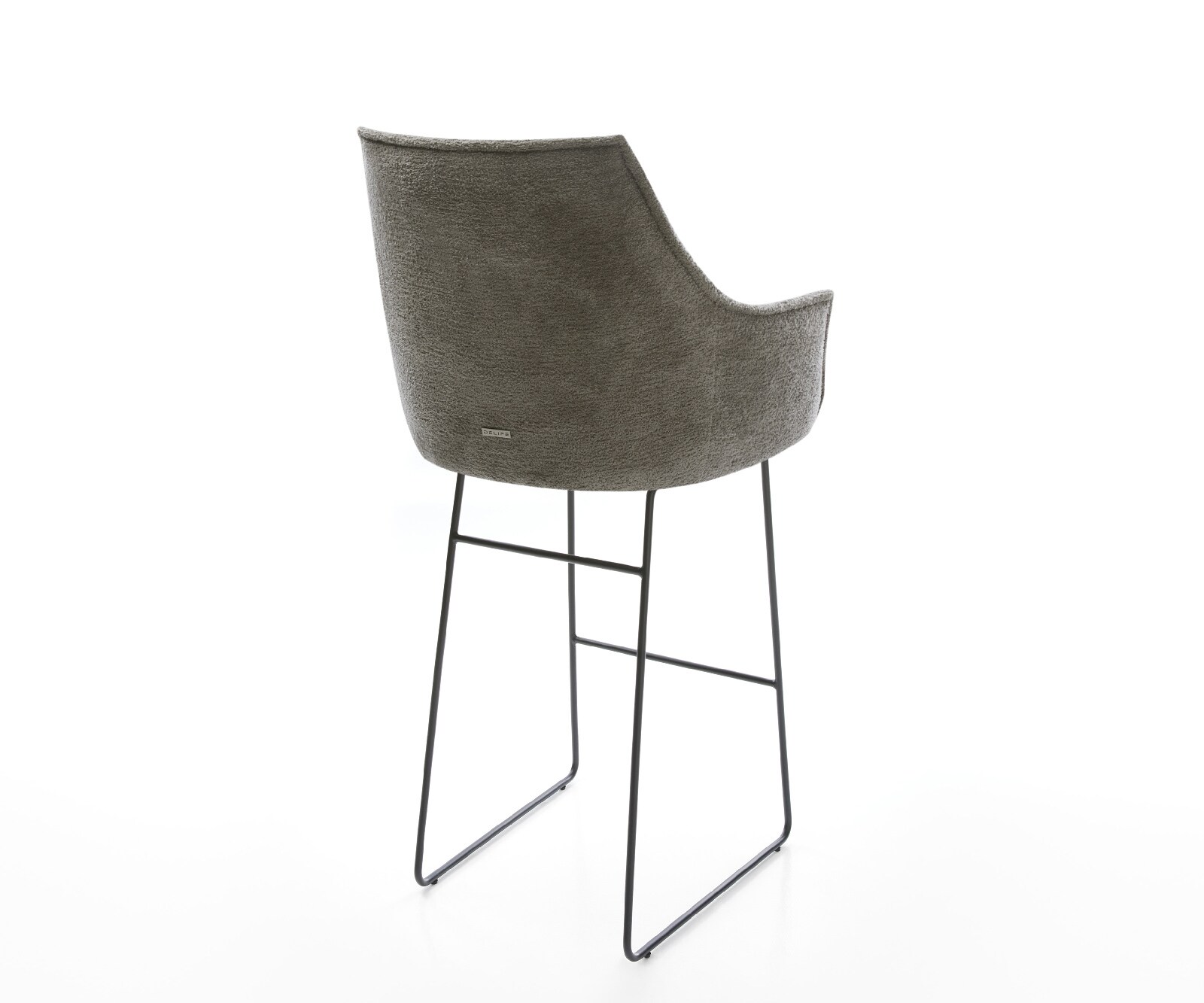 Barstuhl Alja-Flex Bouclé Soft Schlamm Kufengestell Metall Schwarz Taschenfederkern 5