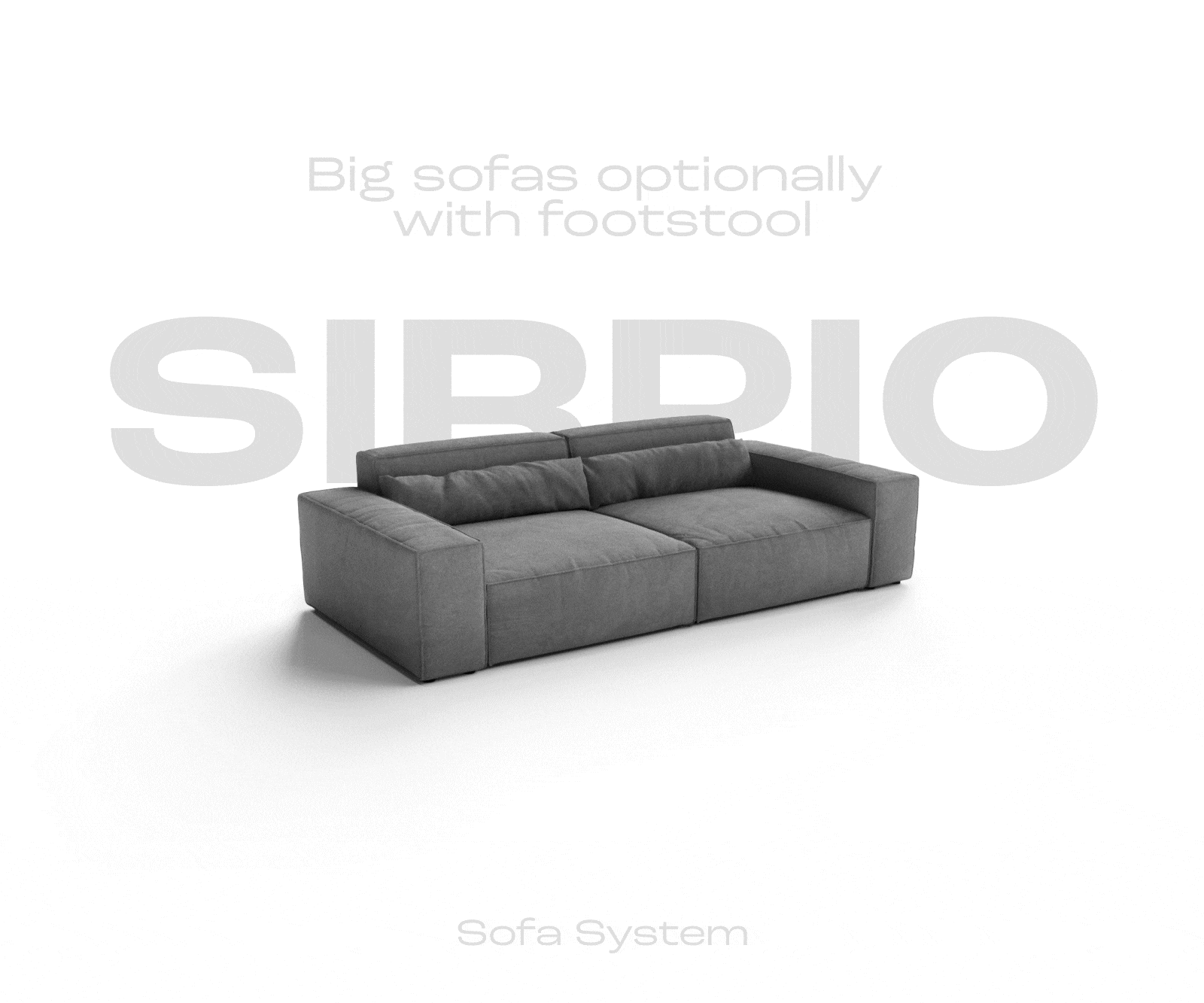 Big-Sofa Sirpio XL 270x130 cm Lederimitat Vintage Anthrazit 6