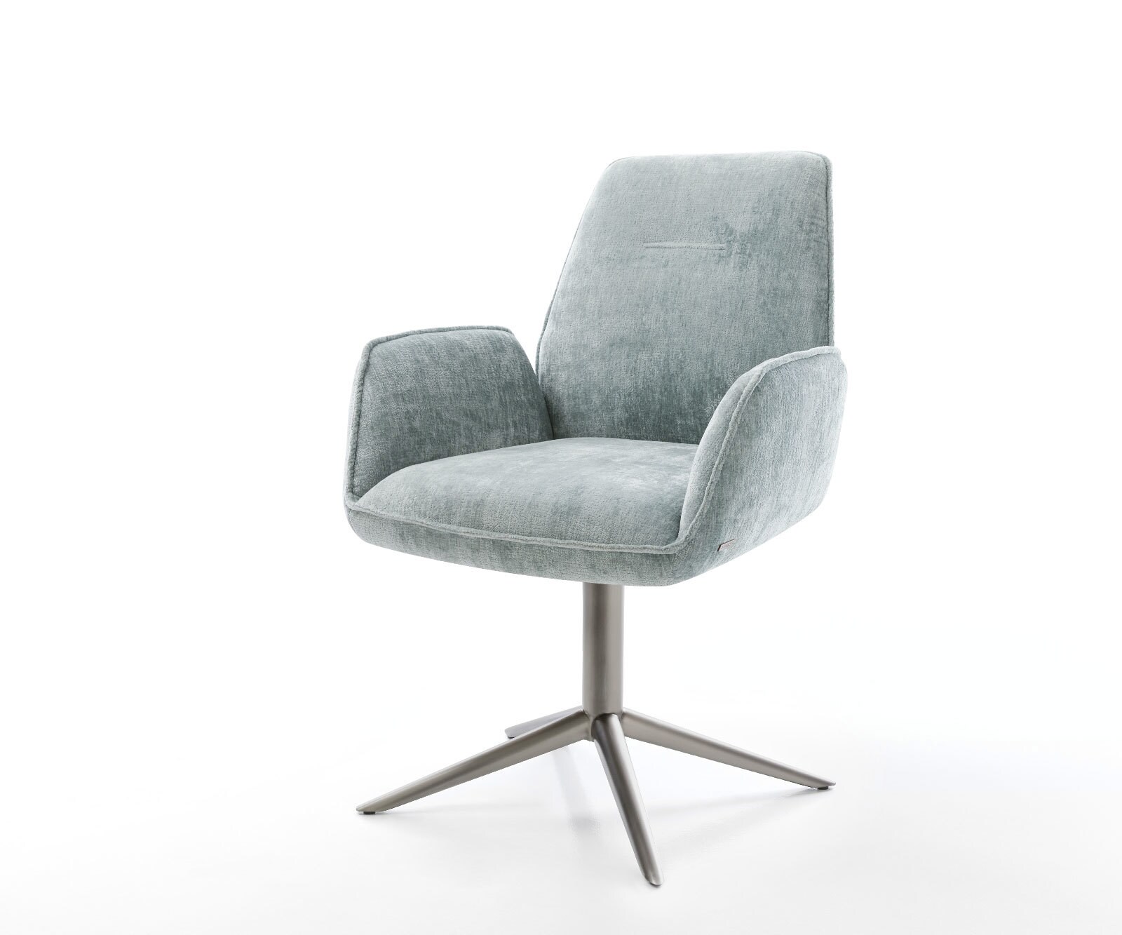 Drehstuhl Zoa-Flex Chenille Pastellblau Fußkreuz Graphit 360° drehbar Wippf günstig online kaufen