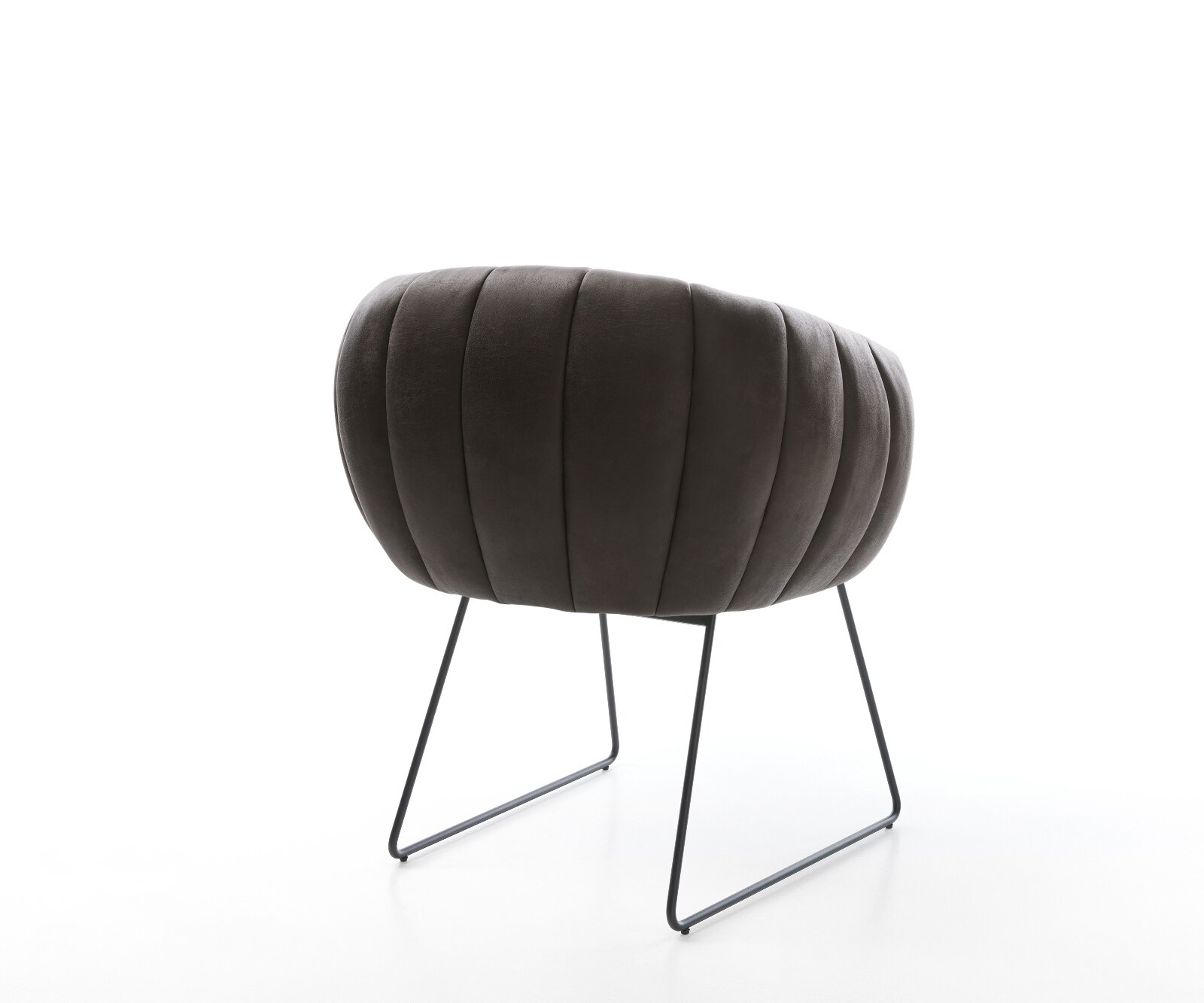 Esszimmerstuhl Jada-Flex Mikrofaser Anthrazit Vintage Kufengestell Schwarz Taschenfederkern 4