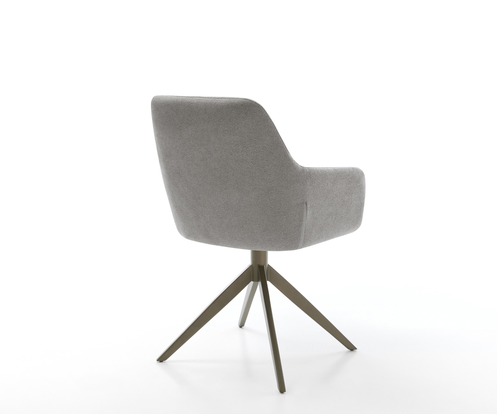 Drehstuhl Pejo-Flex Strukturstoff Soft Grau Kreuzgestell breit Effektfinish Titan 360° drehbar Wippfunktion Taschenfederkern 4