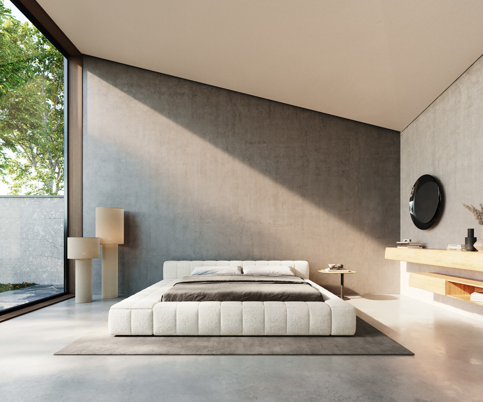 Polsterbettgestell Espazio 180x200 cm Bouclé Soft Beige 5