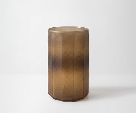 Vase Octara B18 x T18 x H28 cm Glas Aurum Gegossen