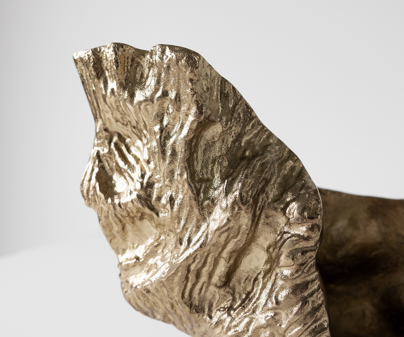 Vase Alaris B44 x T13 x H31 cm Aluminium Champagner Handgemacht 2