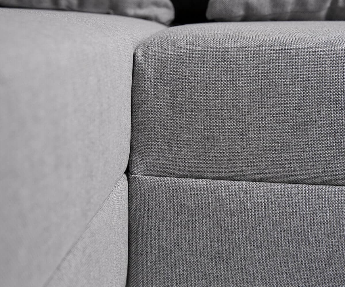Wohnlandschaft Clovis Grau Flachgewebe Modulsofa 4 Wohnlandschaft Clovis Grau Flachgewebe Modulsofa 4