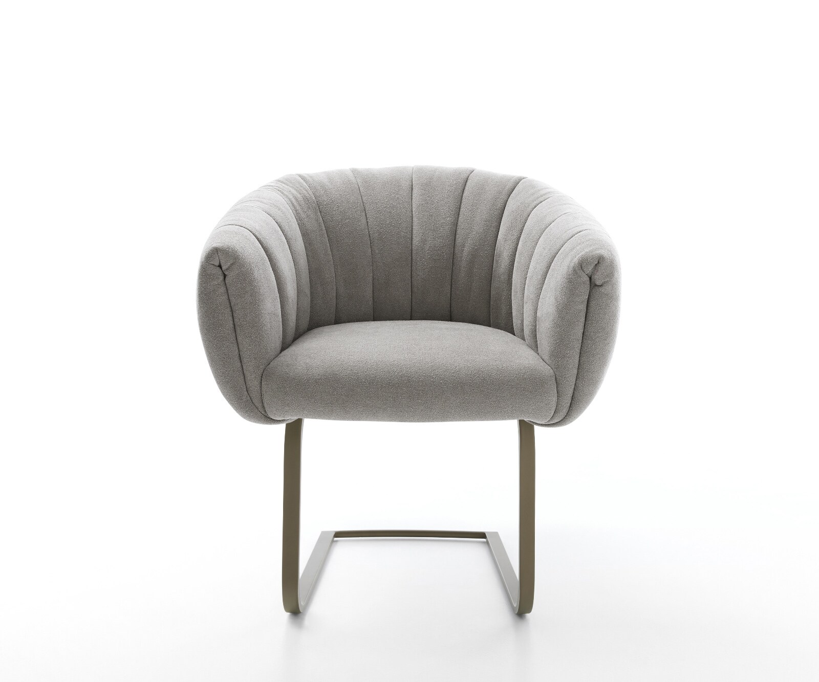 Freischwinger Jada-Flex Strukturstoff Soft Grau Freischwinger flach Effektfinish Titan Taschenfederkern 2